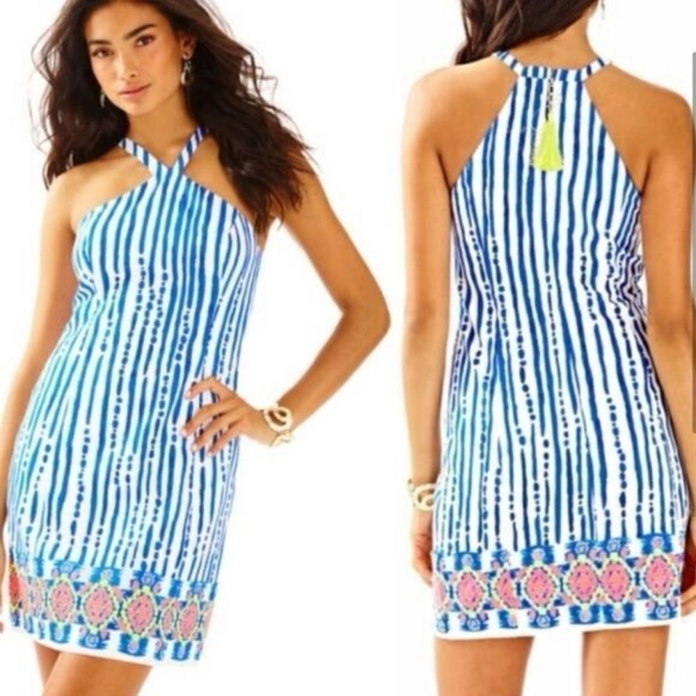 Lilly Pulitzer Iveigh Blue Crush Bay Stripe dress Size 0(k)11